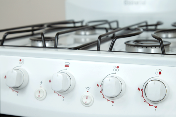 Cocina Escorial Palace Cristal a gas natural 4 hornallas blanca 220V puerta con visor 50L - Imagen 5