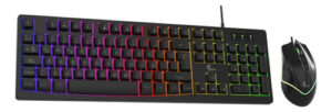 Kit De Teclado Y Mouse Gamer Rgb Usb X Tech Negro