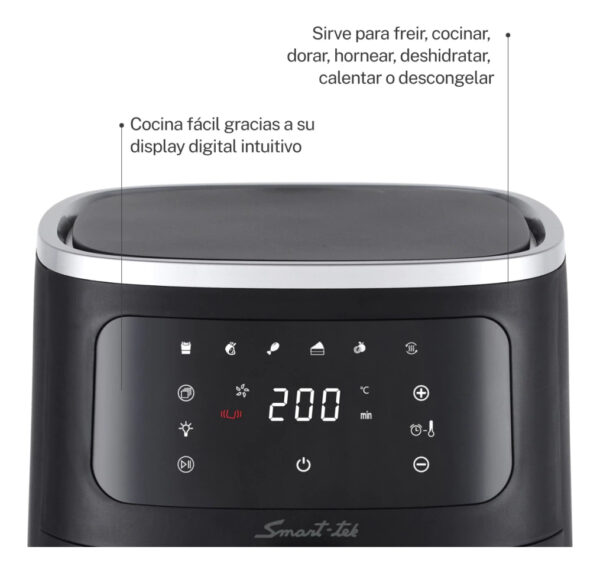 Freidora De Aire Air Fry 4lts Af2040 Smart Tek - Imagen 3